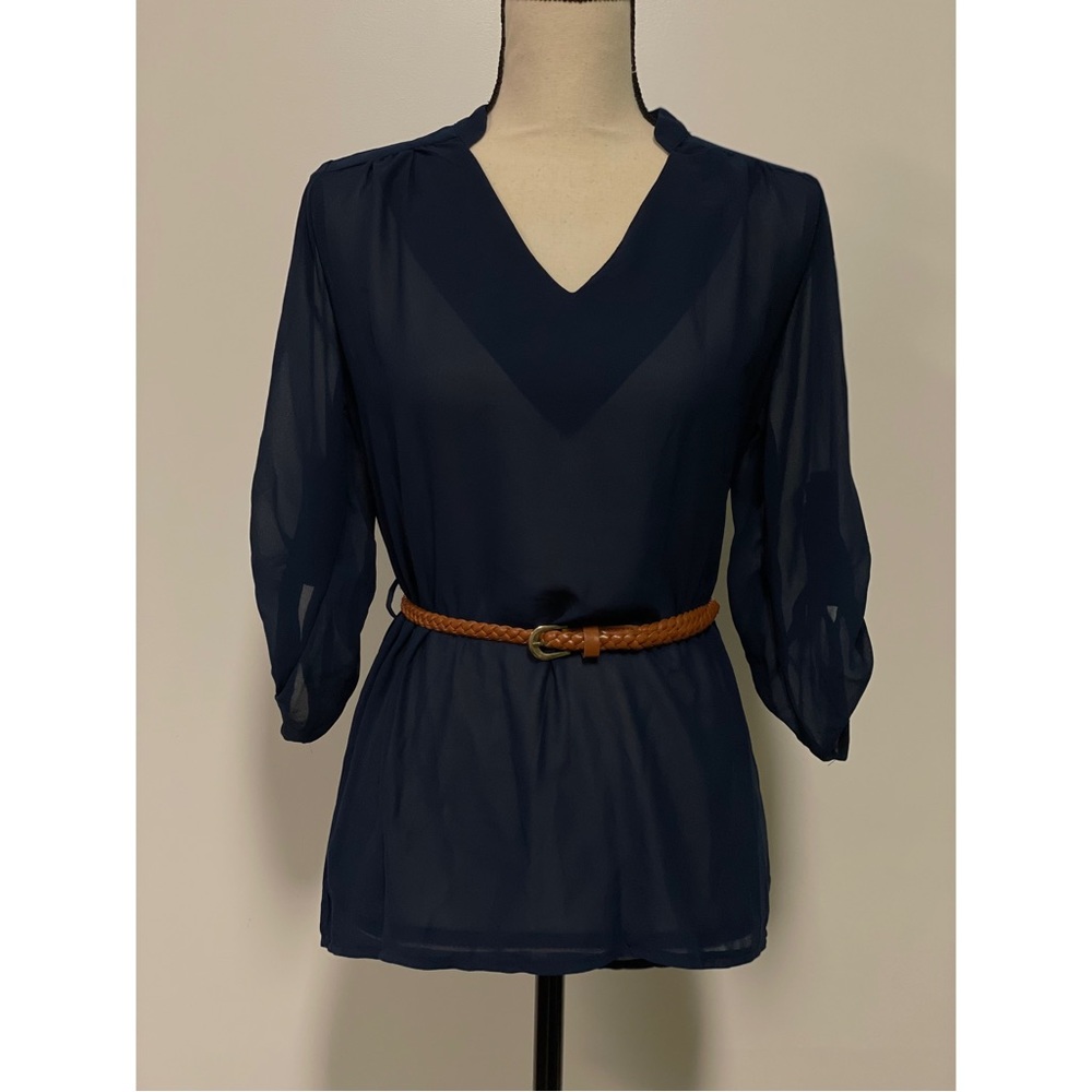 NWOT Navy Blouse SZ S, M, L